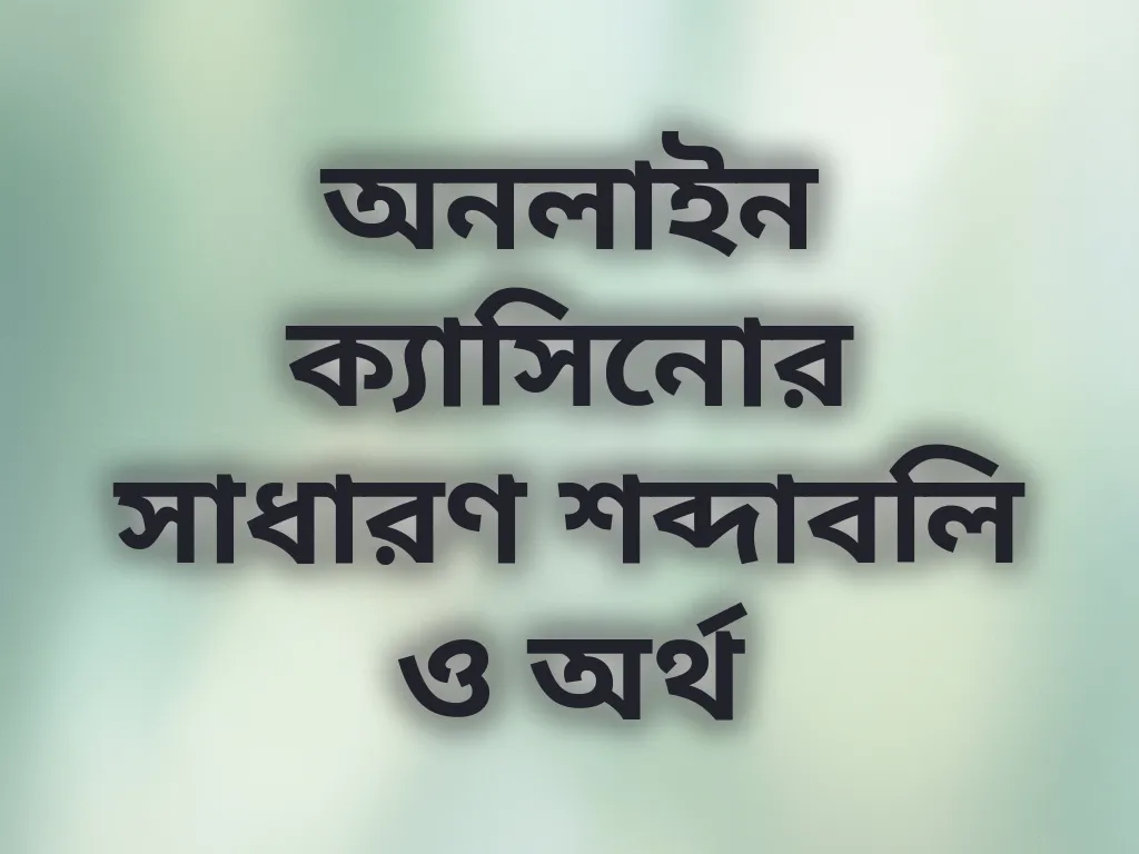 ক্যাসিনো শব্দাবলি